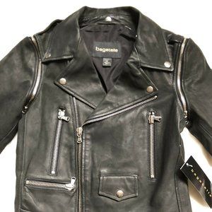 NWT Bagatelle Black Leather Moto/Jacket Small